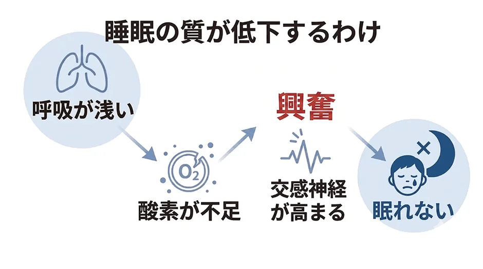 睡眠の質が低下するわけ
