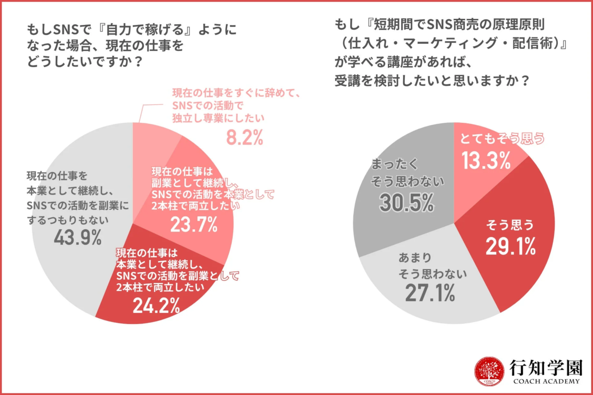 もしSNSで『自力で稼げる』ようになった場合、現在の仕事をどうしたいですか?