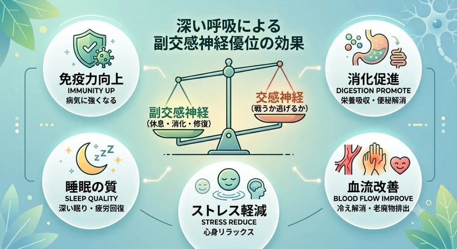 副交感神経優位の効果