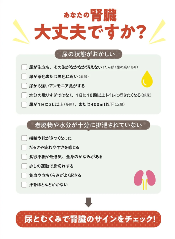 腎臓のサインをチェック